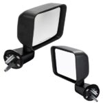 Manual Mirrors Black Left Right Side Pair For 2007-2017 Jeep Wrangler - Image 4