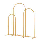 (5.9ft+4.9ft+3.9ft) Three-Piece Set Wedding Arc Top Iron Art Wedding Iron Arch Gold - Image 6