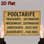 CIFbuy 1PC Vintage German Style Pool Rules Tin Sign, Rustic Waterproof Rustproof Metal Poster, Funny Nostalgic Welcome Wall Art Decor TikTok, TikTok, f Metal Poster Self-pickup Logiopics - Image 2