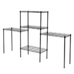 Changeable Assembly Floor Standing Carbon Steel Storage Rack Black - Image 4