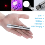2PCS 3 in1 1mw USB Rechargeable Pet Toy Pen Flashlight Red laser Beam UV Light 3-Modes Lamp (US Logistics For USPS/DHL/Fedex/UPS. No designated logistics accepted TK/TMEU only For self-pickup - Image 7