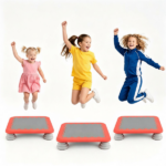 25.5 Inch Kids Mini Trampoline with Non-Slip EVA Jumping Surface, Rounded Edge PU Foam Foot Pads Compact Indoor Outdoor Balance Bounce Toy for Toddlers Ages 3+ Red - Image 3