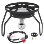 Ey31-54 Outdoor Furnace Round Furnace 20W BTU Head Diameter 26cm With 1.2m Leather Tube With 0-20psig High Pressure Valve - Image 15