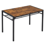 Dining Table Set for 4, Kitchen Table with 2 Chairs and a Bench, 4 Piece Kitchen Table Set for Small Space, Home Kitchen Bar Pub Apartment, Rustic Brown - Image 9