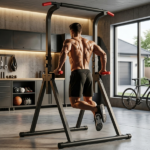Foldable Pull Up Bar Standing Power Tower - Multi-Function Dip Station, 6-Level Adjustable Height Strength Training Fitness Equipment for Home Gym, 440lbs Max - Image 11