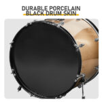 Full Size Adult Drum Set 5-Piece Champagne with Bass Drum, two Tom Drum, Snare Drum, Floor Tom, 16" Ride Cymbal, 14" Hi-hat Cymbals, Stool, Drum Pedal, Sticks - Image 7
