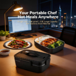 Banned for Amazon 90W Car Electric Heating Lunch Box, 12V/24V/110V Portable Food Warmer, Black Design with 304 Stainless Steel Inner Container, Ideal for Drivers & Office Workers, Suitable for Truck, Home and Office, Perfect Gift Choice - Image 6