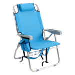 Same Code 12975209 63*70*99cm Heightened Oxford Cloth Silver White Aluminum Tube Bearing 100kg Beach Chair Blue - Image 15