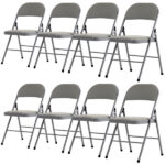Same code 52529768 4pcs Elegant Foldable Iron & PVC Chairs for Convention & Exhibition Gray - Image 19