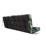 Outdoor Swing Cushions 55 Inch, Waterproof 4" Thick Porch Swing Cushion Replacement with Backrest and Ties, Comfortable 2-3 Seat Pation Swing Pad for Backyard, Garden, Lawn, Outdoor Furniture palm - Image 8