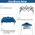 1.8*1.8m Beveled Oxford Cloth Black Plastic Sprayed Iron Pipe With One Side Cloth Backpack Storage Bag Folding Shed Sky Blue - Image 14