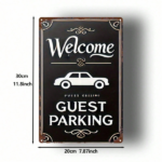 CIFbuy Vintage Metal Welcome Parking Sign 8x12 Inch Retro Wall Art, Wall Art, Bathroom Man Cave Bedroom Garden Hom ikTok, ikTok, Self- Wckup LogiopHom Piece - Image 2
