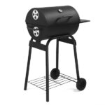 Charcoal Grills Outdoor BBQ Grill, Barrel Charcoal Grill with Side Table and Wheels, for Outdoor Backyard Camping Picnics Patio and Parties - Image 2