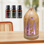 Aromatherapy Diffuser with 7 LED Colors, Auto Shut Off & 3 Essential Oils - Image 9