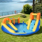 6-in-1 Inflatable Water Slide Bounce House – Kids Jumping Castle with Slide, Basket, Pool, Climbing Wall & Tunnel for Backyard Summer Water Party - Image 6