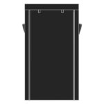 10 Tiers Shoe Rack with Dustproof Cover Closet Shoe Storage Cabinet Organizer Black - Image 3