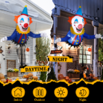 Replace 82852062 3.3 FT Halloween Inflatable Clown Broke Out from Window Outdoor Decorations, Scary Blow up Decor with Built-in LED Lights for Holiday Party Yard Lawn Garden Decor Indoor Outdoor - Image 9