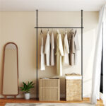 Room Divider Curtain Rod, Adjustable 28"-72"W x 4-10 ft H Heavy-Duty Partition Rod - Image 2