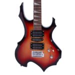 Novice Flame Shaped Electric Guitar HSH Pickup Bag Strap Paddle Rocker Cable Wrench Tool Sunset Color - Image 10