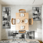 Three-piece kitchen rug set, non-slip and washable, abstract pattern kitchen hallway rug, soft and comfortable, suitable for sinks, floors, entrances, hallways and bathrooms. - Image 11