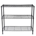 3-Tier Heavy Duty Adjustable Shelving Unit Black - Image 3