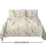 3 pcs Cherry Blossom Quilted Bedspread Set, Beige Floral Branch Print Quilt Set, Lightweight Reversible Coverlet with Pillow Shams, Japanese Sakura Bedding for Bedroom Decor temu can only be self-picked up - Image 3