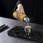 Fashion Titanium-Coated Tea Tumbler with Infuser, thermos cup 370ml orange - Image 10