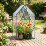 36"× 36" × 60" Portable Mini Greenhouse with PE Bottom Mat, 36×60 Inch Clear PVC Plant Grow Tent, Wind Resistant Metal Frame Outdoor Green House with Stakes & Ropes - Image 8