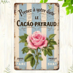 CIFbuy Vintage European Metal Iron Sign, 2D Flat Unframed" Wall Art, Weatherproof Rustproof UV Resistant, UV Resistant, Blue Pink Retro Home Decor Flat UnfikTok, Flat UnfikTok, t Self-pickup Logiopics - Image 3