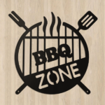 BBQ ZONE Metal Wall Art Sign, Black Grill Themed Iron Decorative Plaque for Backyard Patio Outdoor Barbecue Area, Home Kitchen Wall Hanging Decor , CIFbuy (TikTok/temu self-pickup orders) - Image 11