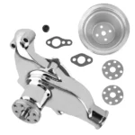 Short Water Pump Assembly fit for Chevrolet 283-350 V8 1955-1972 Chrome Pulley Kit - Image 6