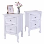 Oid Code 48714449/34800355 2pcs Country Style Two-Tier Night Tables Large Size White - Image 7