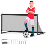 59" Portable Folding Soccer Goal (Size L, Black) - Heavy-Duty Metal Frame, Tear-Resistant PE Net - Image 2