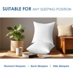 This two-pack of large pillow inserts measures a full 20 inches square. Firmly filled to resist sagging, they provide reliable lumbar support for reading or movie nights. The basic white style is versatile: use them directly or easily pair with covers of various fabrics and colors.