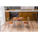 Same Code 35204938 Brown Wood Grain PVC Breakfast Table (One Table and Two Chairs) - Image 45