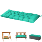 Outdoor Bench Cushion, 60 × 20 × 4 Inch, Tufted Waterproof Swing Cushion with Ties, for Patio Bench or Window Seat - Image 8