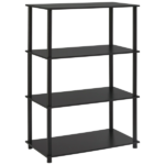 No Tools 4-Shelf Bookcase, True Black Oak - Image 2