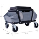 Heavy Duty Mechanic Stool with 330lbs Load Capability, Garage Stool with Wheels, Rolling Creeper with Soft Rubber Cushion Seating for Auto Repair and DIY Home Car Beauty, Gray - Image 11