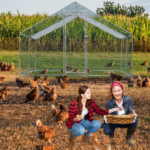 Replace 2952922 13 x 10 ft Large Metal Chicken Coop, Walk-in Poultry Cage Chicken Hen Run House with Waterproof Cover, Rabbits Cats Dogs Farm Pen for Outdoor Backyard Farm Garden - Image 7