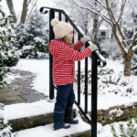 [Same Code 55022277 82359152]Artisasset Matte Black Outdoor 2-Step Iron Handrail - Image 21