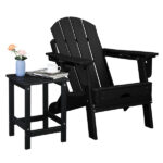 36*36*47cm Single Layer Square HDPE Side Table Black - Image 11