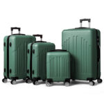 Curved Vertical Stripe 4-in-1 Trolley Case - Retro Green - Image 9