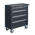 Single-bottom cabinet 4-draw, steel, black 330lb instrument cart, storage room - Image 31