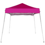 6x6ft Pop Up Canopy Tent, Outdoor Tent Canopy Foldable Portable Canopies for Camping, Patio, Easy Up Gazebo Canopy with Carry Bag Slant Legs pink - Image 6