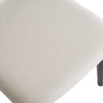Rubber wood soft bag deep walnut dining table and chair set 1 table 4 chairs beige cushion rectangular - Image 11