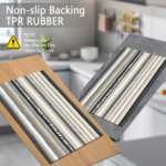 Three-piece kitchen rug set, non-slip and washable, abstract pattern kitchen hallway rug, soft and comfortable, suitable for sinks, floors, entrances, hallways and bathrooms. - Image 5