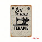 CIFbuy Vintage Sewing Machine Metal Sign, Retro Iron Wall Art With Czech Quote "Sewing Is My Relax", 2D Flat Decor For Home, 7.87x11.81 TikTok, TikTok, 1.81 Self-pickup Logiopics - Image 2