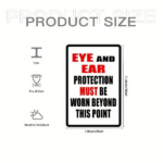 CIFbuy EYE EAR PROTECTION Metal Sign 8x12in, Outdoor Wall Art, Full Color 2D Flat Unframed Metal Plaque, Flat Unframed Metal Plaque, 20x30cm Dec SigikTok, SigikTok, r 2D Flat Unframed Metal Plaque Self-rpckup LogiopDecFull - Image 2