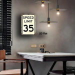 CIFbuy Vintage 35 MPH Speed Limit Metal Sign 8X12 Inch 2D Flat Durable Metal Plaque Retro Wall Art Decor For Bar Bedroom Room Home Deco TikTok, TikTok, Deco Self-pickup Logiopics - Image 3