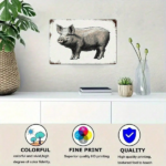 CIFbuy 1pc Vintage Cartoon Pig Metal Sign, 8x12 Inch Cute Animal Tin Wall Art, Retro Decorative Painting For Living Room Bedroom Office TikTok, TikTok, Self-pickup Logiopics - Image 5